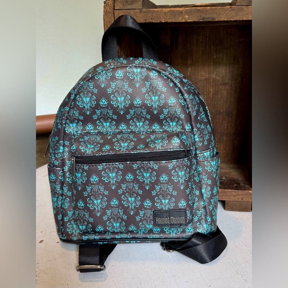 Disney Womens Haunted Mansion Funko Backpack Mini Black Blue NEW w/o tags